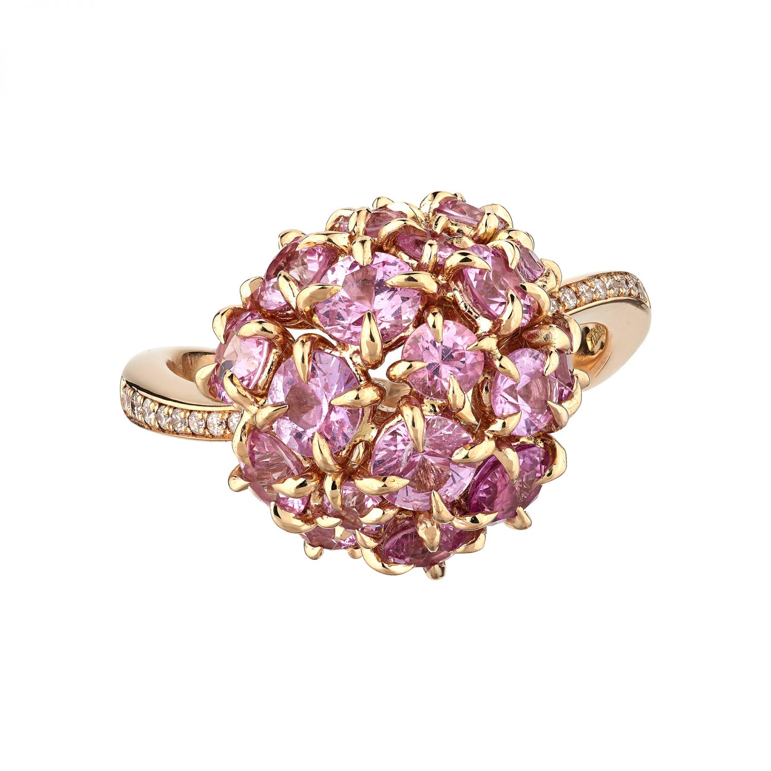 natural pink sapphire ring