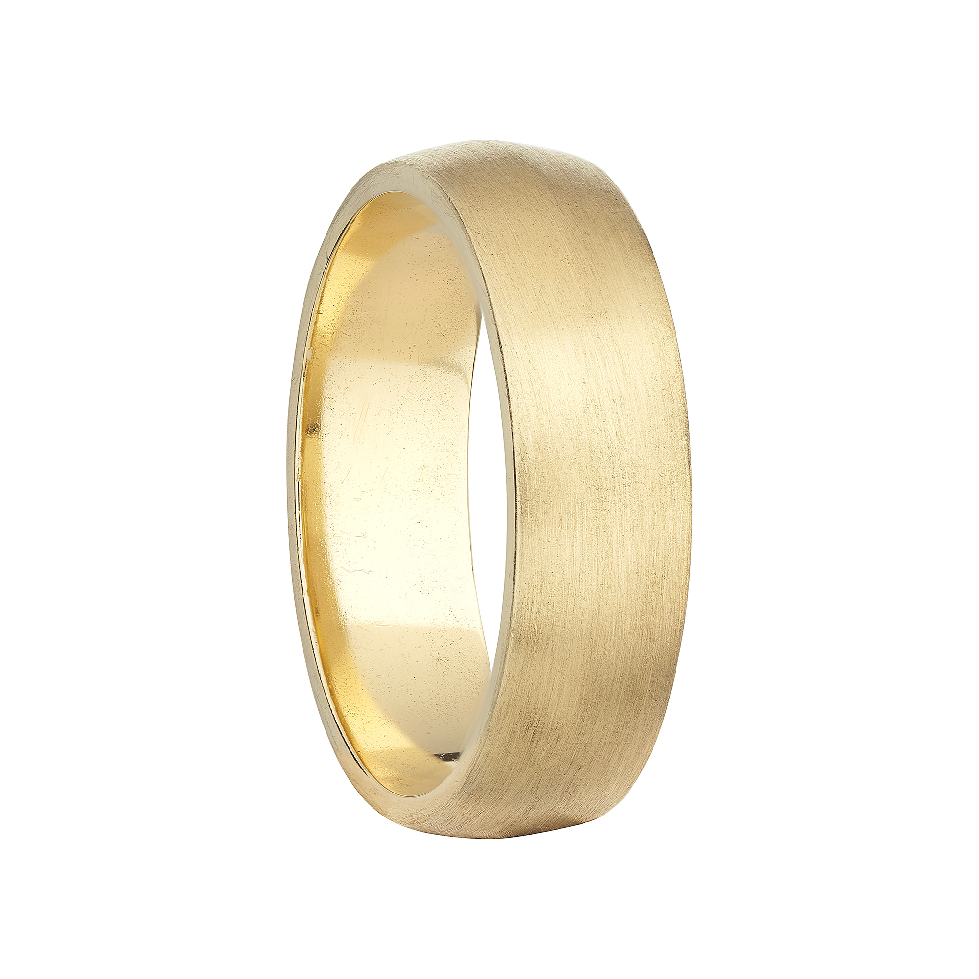 18ct Yellow Gold Wide Coco Knife-Edge Wedding Band - Baroque Jewellery